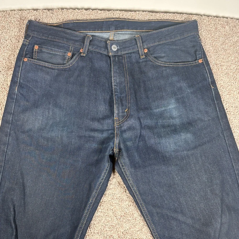 Levi Strauss 505 Dark‎ Wash Straight Fit Mens Jeans W38 L34